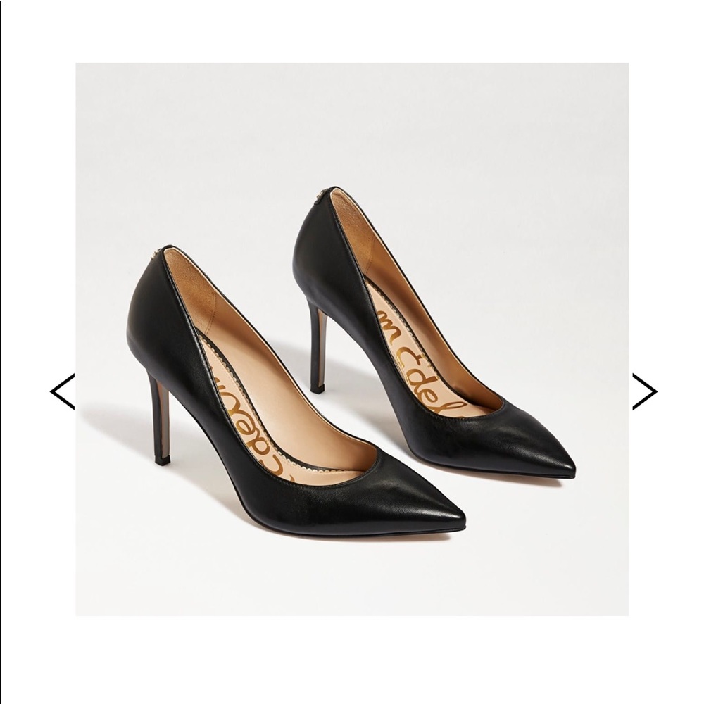 🎉SALE🎉 Sam Edelman Hazel Pointy Toe Pump Black Leather Size 6